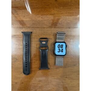 Apple Watch6 with Black/Silver and also a rose gold and pearl Bands to fit.